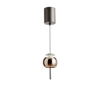 LOOM DESIGN LED pendant light Parachute, black Ø 9.6 cm aluminium
