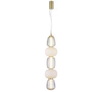 Loom Design Pearl 5 Pendant Amber/ Gold