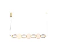 Loom Design Pearl 7 Pendant Amber/ Gold