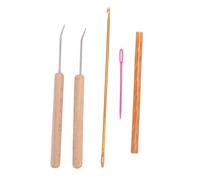 Loom Knitting Pen Tool, Quick Winding Crochet Hook with Wooden Handle for Hats Scarves Blankets, Loom Knit Hook Set for Beginners Adults Kids Crafting at Home or On the Go