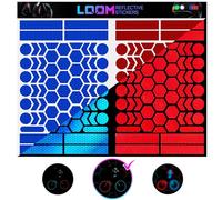 LOOM Reflective Stickers Kit (134pcs Prism-blu-red)• Nighttime Safety Waterproof Self-Adhesive Decals for Helmets, Skateboard, Bike, Scooter, E-Bike, Motorcycle & Strollers • Bright Colors