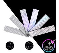 LOOM Reflective Stickers Kit (6pcs Brilliant-Gray)• Nighttime Safety Waterproof Self-Adhesive Decals for Helmets, Skateboard, Bike, Scooter, E-Bike, Motorcycle & Strollers • Bright Colors
