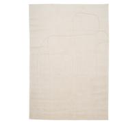 Loomed Cream Beige Free-Form Velvety Soft Rug 120X170Cm