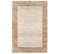 Loomed Natural Beige Distressed Bordered Area Rug 120X170Cm