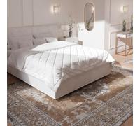 Loomed Neutral Beige Traditional Medallion Bordered Living Area Rug 80X150Cm