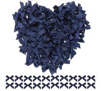 Loomesh Navy Blue Mini Bows 1.57” Small Satin Ribbon Bows for Cake Treats Premade Hair Bow for Crafts Gift Wrapping Balloons Party Decoration Sewing 100PCS