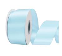 LoomJoyz Double Sided 50mm Light Blue Satin Ribbon 45 Meters Satin Ribbon Ideal for Gift Wrapping Flower Bouquet Crafts Weddings Floral Arrangements & Bows