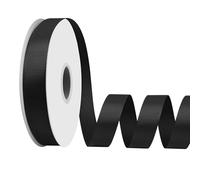 LoomJoyz Double Sides 20mm×45 Meters Ribbon Black Grosgrain Ribbon for Gift Wrapping Ideal for Sewing Hair Bow Flower Bouquet Art Crafts Weddings Floral Arrangements