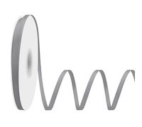 LoomJoyz Double Sides Silver Grosgrain Ribbon for Gift Wrapping 6mm×45 Meters Ribbon Ideal for Sewing Hair Bow Flower Bouquet Crafts Weddings Floral Arrangements