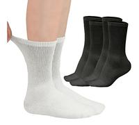 LOOMKNIT Diabetic Socks Non-Binding, 3 Pairs Non Elastic Gentle Grip for Swollen & Painful Legs Extra Wide Breathable Cushioned Calf Line Socks For Comfortable Feet Ankle Smooth Toe Seam Men Size 6-11