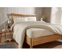Looms&Leaves Luxury Teddy Bear Fleece Fitted Bed Sheets Warm Cosy Super Soft Snuggly & Comfy Feel (Cream, Double)