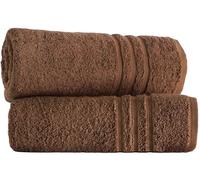 LoomTrove Pack of 2 Large Jumbo Bath Sheets 500 GSM 100% Egyptian Cotton Big Bath Towels Super Absorbent Soft Hotel Quality XL Bathroom Towel Set (Chocolate Brown)