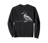 Loon Bird Minimalist Line Art Wildlife Nature Design Sweatshirt