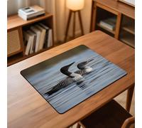 Loon Birds Desk Mat Washable Table Protector Waterproof Table Cover Protector Desk Placemats Heat Resistant Non-Slip Desks Cover for Desktop, Coffee Dining Tables 60x50cm