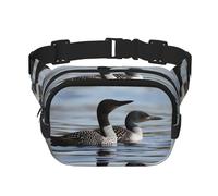 Loon Birds Fanny Pack Adjustable Crossbody Bag Large Waist Bag Travel Belt Bag Unisex Bum Bag
