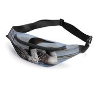 Loon Birds Fanny Packs with Zipper, Personalized Waist Bags with Multiple Pockets, Adjustable Sling Bag for Travel, Waterproof Belt Bag, Crossbody Bags for Unisex