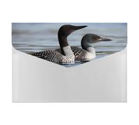 Loon Birds File Folder 6-Pocket, Waterproof Accordion File Organizer with Snap Closure, Expanding Document Holder for Office, Home