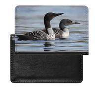 Loon Birds Passport Holder Slim Travel Wallet RFID Blocking Card Case Cover Passport Cover Protector Essentials with Credit Card Slots for Women/Men