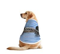 Loon Birds Print Dog Vest, Soft Breathable Pet Shirt Clothes Sleeveless Fashion Apparel For Medium Large Breeds