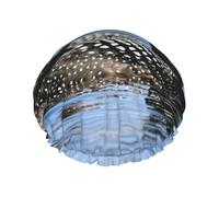 Loon Birds Print Shower Cap, Lined Shower Cap For Women Reusable, Double Layer Waterproof Bath Cap