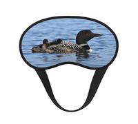 Loon Birds Print Sleep Eye Mask Light Blocking Soft and Comfortable Night Eye Blinder for Women Men for Sleeping Travel Night Shift