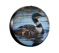 Loon Birds -Print Universal Waterproof Tire Protection Cover For Suv Truck Trailer Adjustable Fit. 16 inch