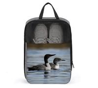 Loon Birds Shoe Bags for Travel Waterproof Shoe Organizer with Zipper & Handle Lightweight Portable Shoe Pouch for Men Women Sports Soccer Cleats Storage Bag