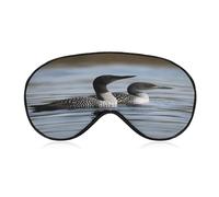Loon Birds Sleep Mask for Side Sleeper Light Blocking Night Blindfold Eye Shade Cover with Adjustable Strap Soft Breathable Zero Pressure Eye Masks for Travel Nap
