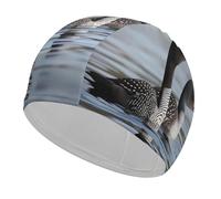 Loon Birds Swim Cap, Comfortable Swimming Cap for Women Men, Waterproof for Training Pool & Beach