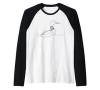 Loon Line Art Birdwatcher Raglan Baseball Tee