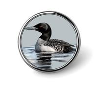 Loon Nature Bird Badges Pin, Personalized Exquisite Round Badge, 1 Inch Button Pins for Women And Men, Decorative Metal Round Brooch for Clothing, Backpacks, And Hats
