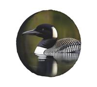 Loon Nature Bird Christmas Single Axle Wheel Covers,Fits Tires Single Buckle For Rvs,Trucks,All Year Round