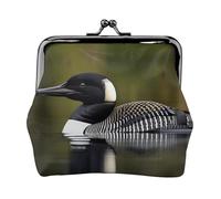 Loon Nature Bird Coin Purse, Small Travel Kit Storage Pouch for Weekend Getaways and Business Trips