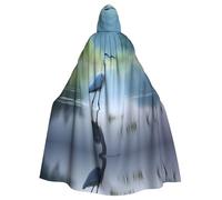Loon Nature Bird Halloween Christmas Witch Cape Robe,Carnival Cosplay Costume,Costume Party Cloak Black