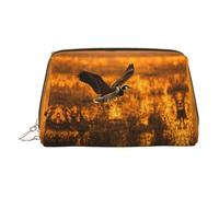 Loon Nature Bird Leather Toiletry Organizer Bag, Travel-Friendly Makeup Pouch for Women