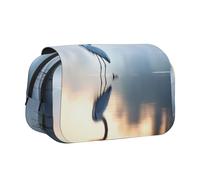 Loon Nature Bird print Makeup Cosmetic Bag Stationary Kawaii Pencil Box Pouch Gadget Organizer Bag with Zipper