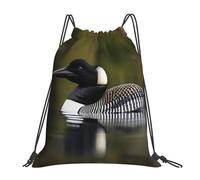 Loon Nature Bird Print Men Women Gym Sack Durable Swimming Bags Foldable String Backpack For Climbing Holidays Gym