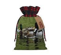 Loon Nature Bird -Print Multi-Colored Burlap Drawstring Pouches, Eco-Friendly Bags For Parties Wedding Favors Packaging S Size