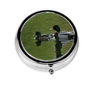 Loon Nature Bird Print Personalised Portable Pillbox with,Mini Pillbox Compact and Convenient Pill Organiser for Storing and Organising Pills