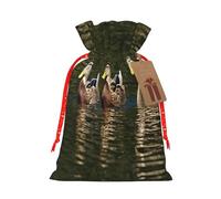 Loon Nature Bird -Print Reusable Burlap Pouches Drawstring Bags, Rustic Wedding Christmas Party Favors Bulk Packaging.