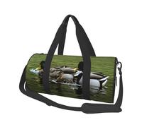 (Loon Nature Bird) Print Round Large Travel Bag - Multi-Compartment Organizer Lightweight for Trips & Sports