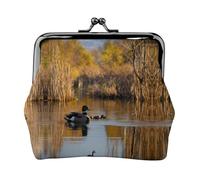 Loon Nature Bird Print Small Coin Purse for Men Women Black One Size Vintage, Black, One Size, Vintage