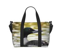 Loon Nature Bird Print Travel Duffel Bag, Lightweight Water-Resistant Weekender Spacious Gym & Travel Bag for Men, Women & Teens