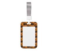 Loon Nature Bird Printed Id Badge Holder with Neck Strap Vertical Waterproof Name Card Holder for Office School