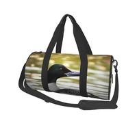 Loon Nature Bird Printed Sports Gym Bag with Wet Pocket & Shoes Compartment, Travel Duffel Bag for Men Women