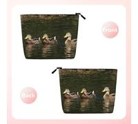 Loon Nature Bird - Themed Makeup Bag - Waterproof Hemp Cosmetic Pouch for Travel, Daily Use & Gifts (9.5x6.7x2in)