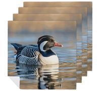 Loon Nature Birds Cloth Napkin 4 PCS Table Dinner Napkins Washable & Reusable Cloth Napkins Washable Tablecloth for Party, Wedding, Lunch, Dinners, Banquet, Christmas