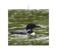 Loon Nature Birds Dish Drying Mat ,Absorbent Microfiber Kitchen Counter Mat, Dish Drying Pad 16" X 18"For Dishes, Utensils, Pots And Pans