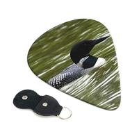 Loon Nature Birds Guitar Picks, 6 Pcs Guitar Plectrums double-sided printing, suitable for acoustic, electric and bass guitars, including 0.46 mm 0.71 mm 0.96 mm
