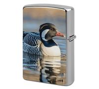 Loon Nature Birds Lighter Case Pouch Double-Sided Metal Lighter Sleeve Scratch & Drop Resistant Lighters Protector Fits Standard Kerosene Lighters Pocket Protective Cover for Camping Party